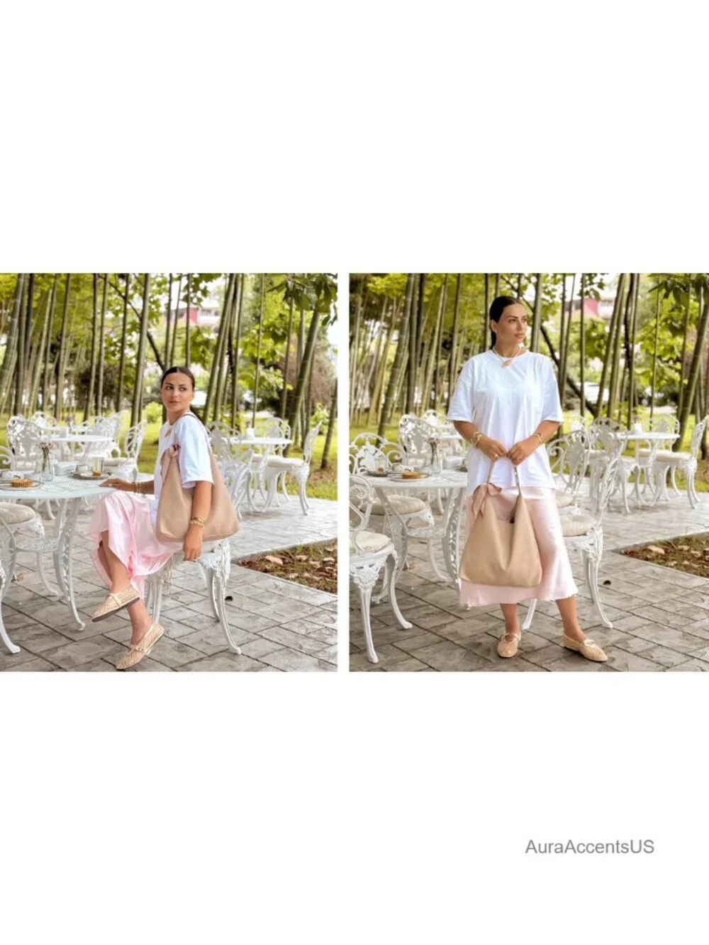 Slouchy Hobo Bag with Scarf Faux Leather Women Shoulder Purse